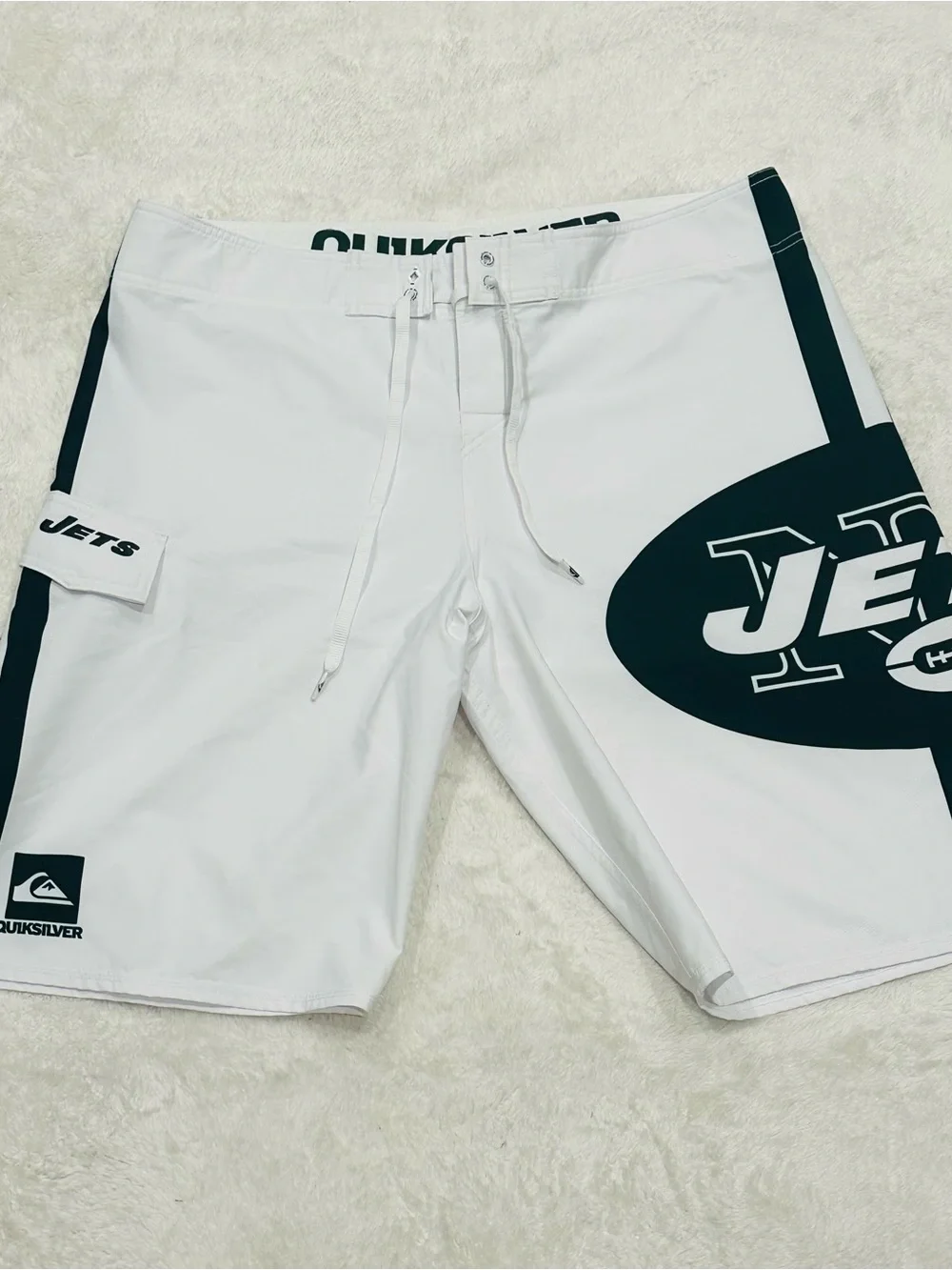 NWOT Quiksilver x NFL New York Jets Boardshorts Swim Trunks Mens Size 36